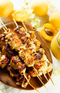 Recette de Brochette de Poulet Miel / Moutarde
